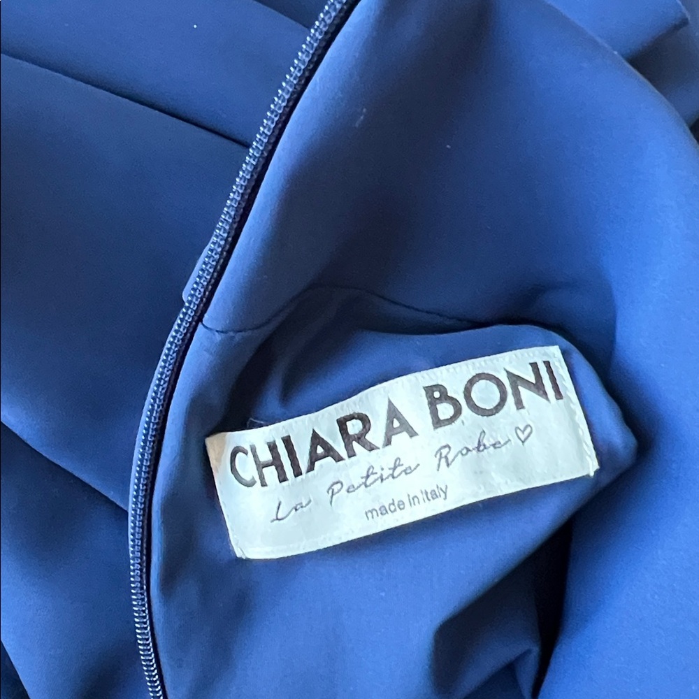 NWOT Chiara Boni La Petite Robe Gudrum Sleeveless Mermaid Gown Rich Blue Size 4 - Picture 7 of 9